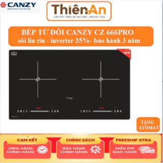 Bếp từ đôi canzy CZ 666PRO sôi liu riu- 35%inverter - bêps điện từ đôi  chính hãng