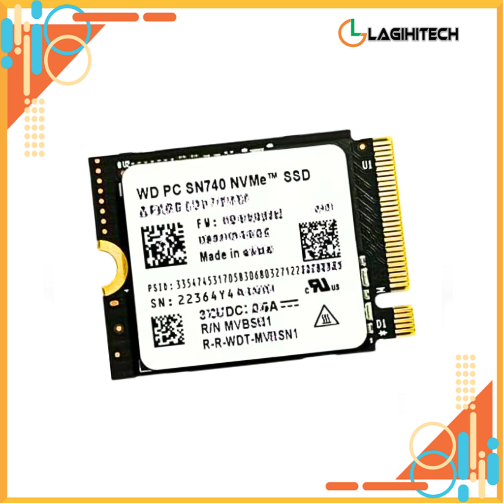 (Lagihitech) Ổ Cứng SSD WD SN740 512GB / 1TB M2 2230 -  2242 - 2280 PCIe Gen 4.0 Bảo hành 3 năm (ĐÃ 