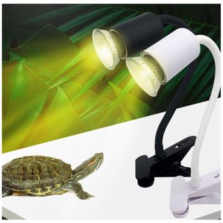  Đèn và kẹp đèn sưởi cho rùa và bò sát tia UVA UVB xoay thông minh 