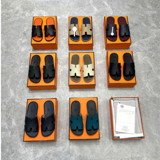 Dép Nam HM Bản Siêu Cấp Quảng Châu Full Box + Bill + Thẻ, Dép Quai Ngang Đế Da Cao Cấp Cực Êm