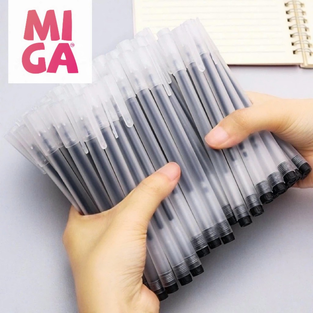 Combo 40 Bút (Tặng 50 Ngòi)  bút gel viết gel bút nước đen xah đỏ mực khô nhanh ngòi 0,5mm bút mau k