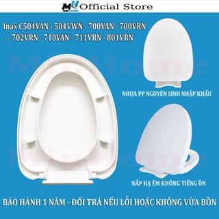 Nắp Rơi Êm Dùng Cho Bồn Cầu Inax C504VAN-504VWN-700VAN-700VRN-702VRN-710VAN-711VRN-801VRN... Nhựa Phủ Bóng Chống Ố Vàng