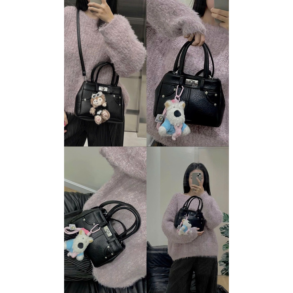 Túi xách nữ, túi đeo chéo phối khuy bấm kiểu dáng thời trang (Kèm ảnh thật) - Hazel Bag VC11