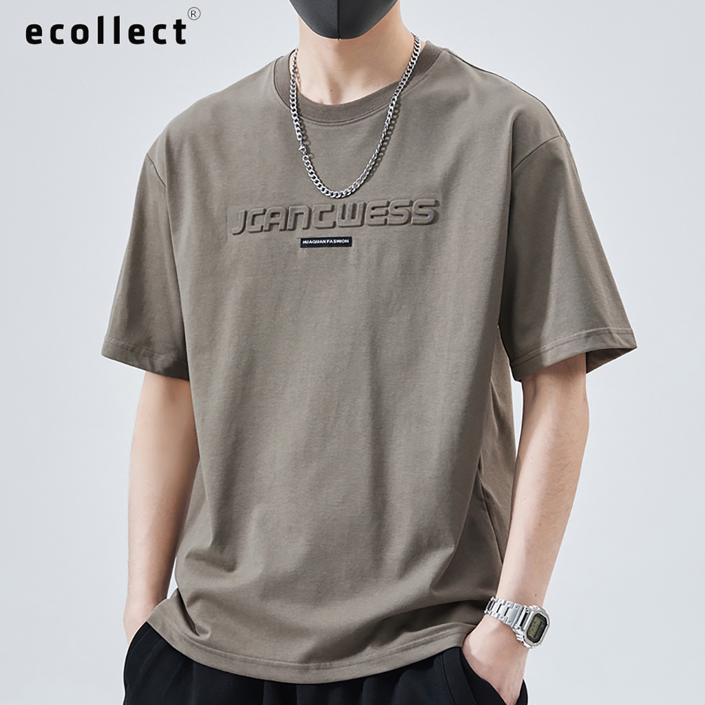 Áo Thun Nam Tay Ngắn ECOLLECT CT10 – Cotton 260gsm, Phong Cách Trẻ Trung, Thoáng Mát Cho Mùa Hè 2025