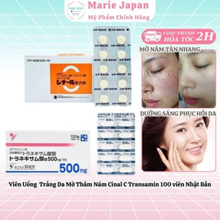  Viên Uống Trắng Da Mờ Thâm Nám Cinal C Transamin Hộp 100 Viên Nhật Bản 