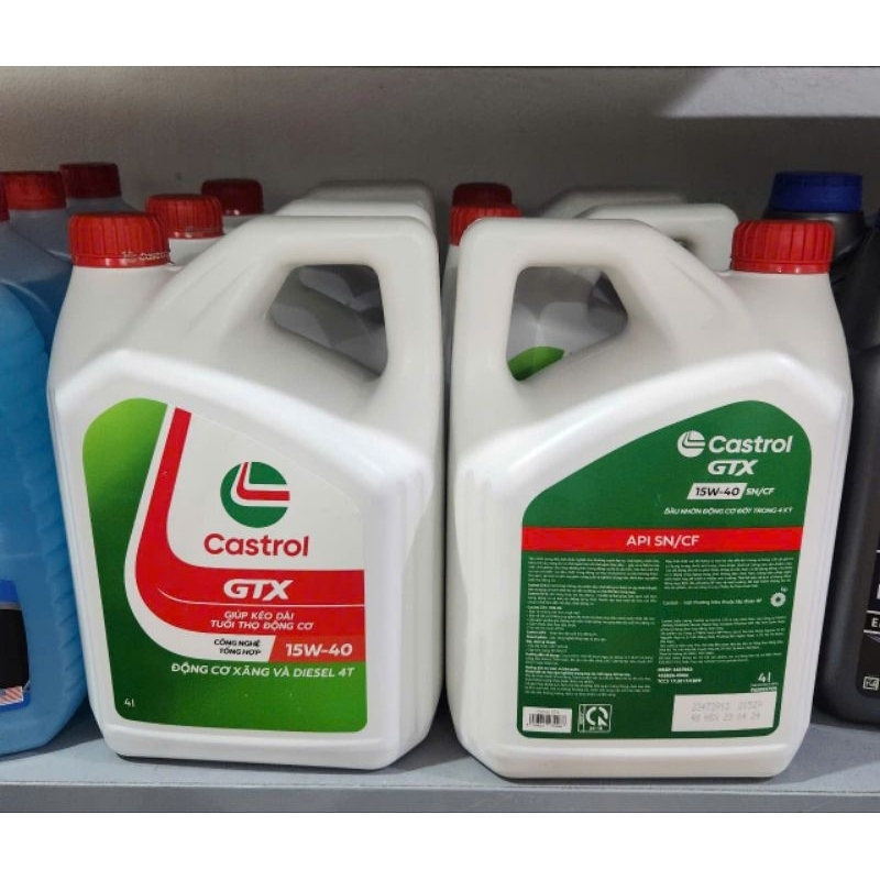 DẦU NHỚT  ĐỘNG CƠ CASTROL GTX 15W-40 4L