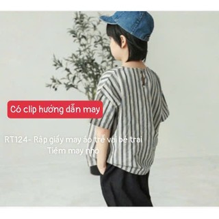 RT124_Rập giấy may áo vai trễ bé trai