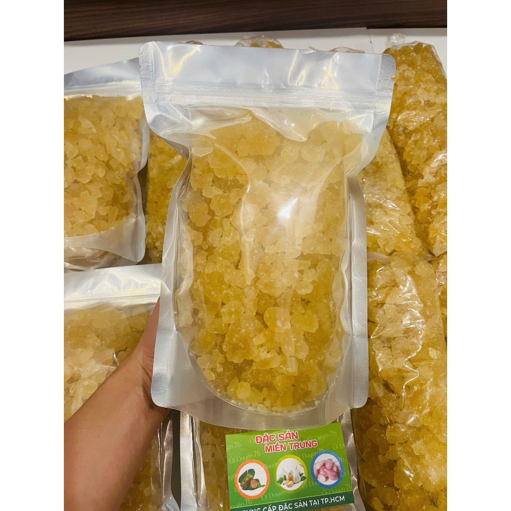 Đường Phèn hạt Quảng ngãi túi 1kg - Đường Phèn Vàng Quảng Ngãi không tẩy - Đặc sản Út Duyên