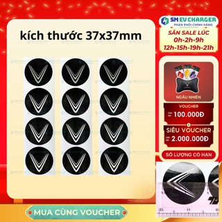 Tem Logo Vinfast SMEV - để dán ốp mâm size 37mm