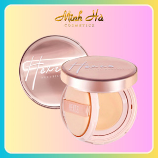  Phấn nước Hexze Brightening Longlasting Cushion Foundation  kèm lõi  15gx2 mỏng nhẹ kiềm dầu lâu trôi 
