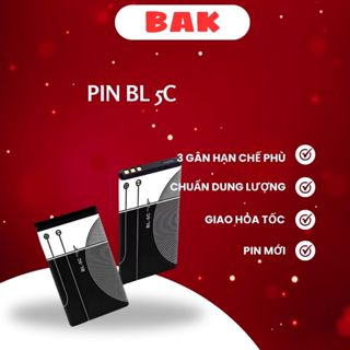 SU9- Pin BL-5C XỊN Cho Nokia 1280, 105 2017 2019 2021 106, 107, 101,100.. chính hãng BAK