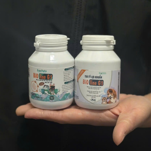 Men vi sinh Bioline G1 200 viên cho thú cưng