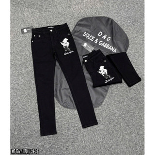 Quần dsq2 phối dây sích D2 thêu icon cao bồi,quần jean dsq2 móc dây sích thêu cao bồi icon chó sói khoá lệch dsq