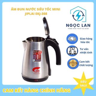 Ấm đun nước siêu tốc mini jiplai ekj-308 - dung tích 0,8 lít xuất xứ thái lan