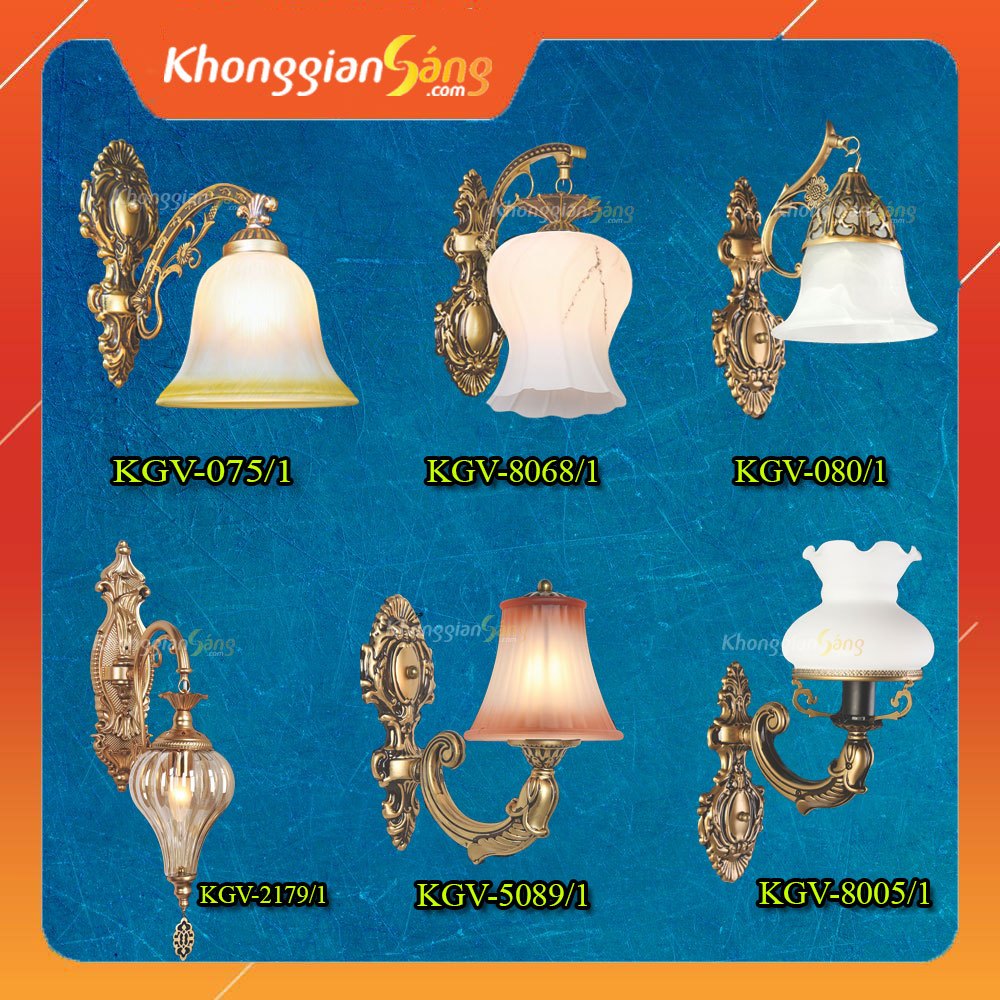 ĐÈN TRANG TRÍ VÁCH TƯỜNG GIẢ ĐỒNG GẮN PHÒNG KHÁCH, CẦU THANG, PHÒNG NGỦ...