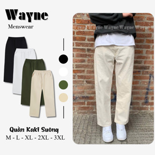 ( COMBO 2 QUẦN KAKI ) From Baggy Ống Suông Nam Nữ Cạp Chun, Vải Kaki Mềm Mịn Thoáng Mát Wayne.Men