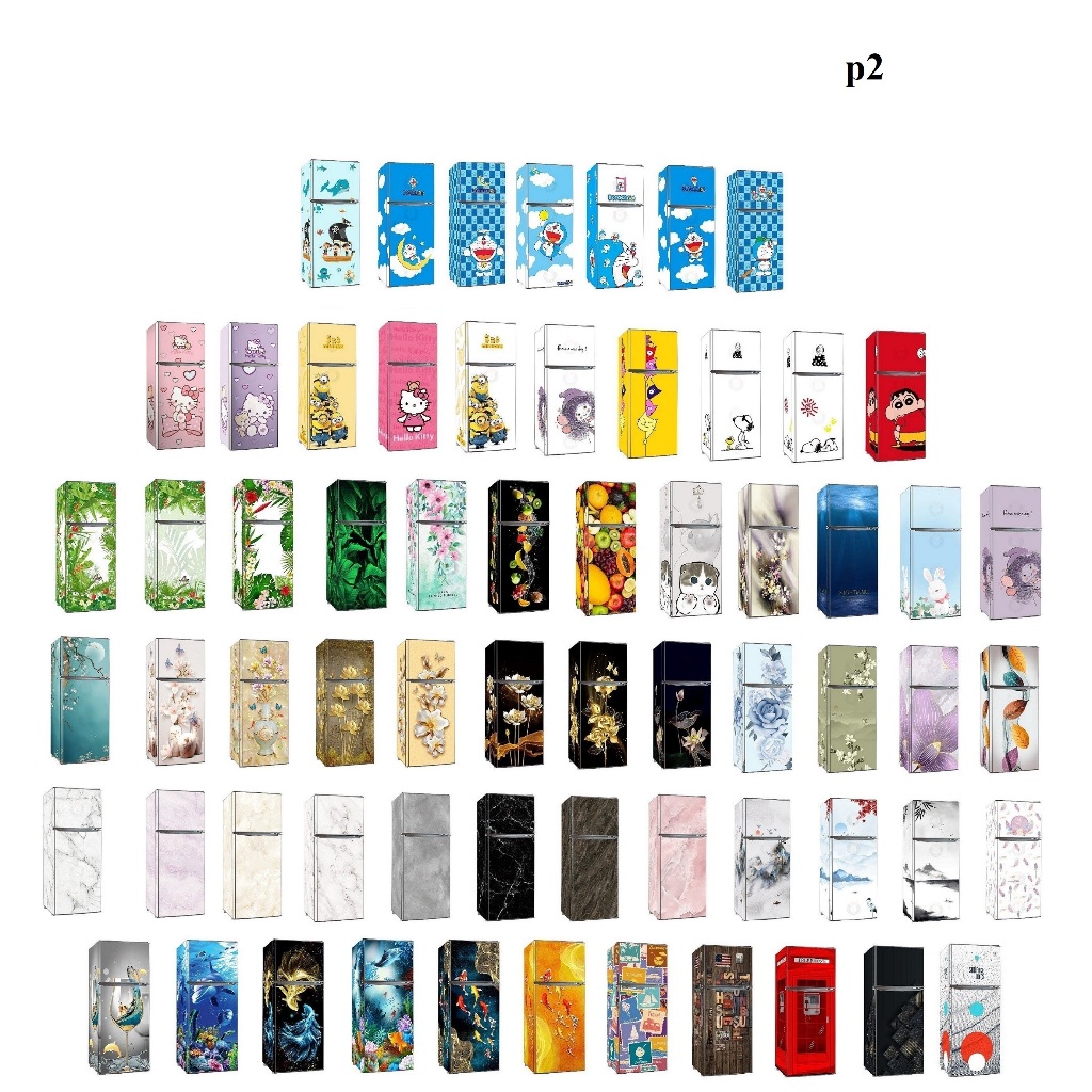 COMBO 3 MẶT GIỐNG NHAU KT(70x180) - Decal dán tủ lạnh (Phần 2)