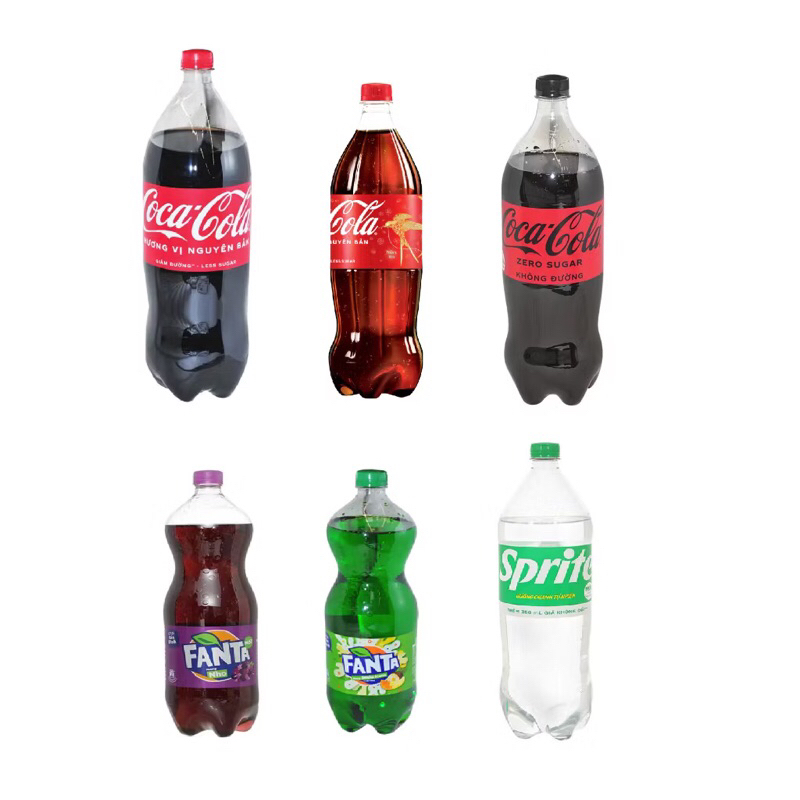 Nước ngọt Coca Cola, Sprite, Fanta cam