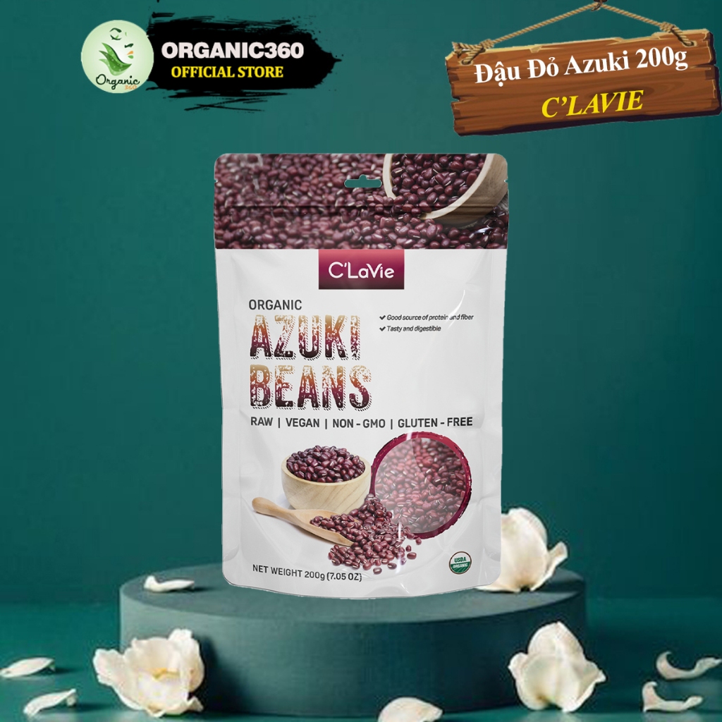 Đậu Đỏ Azuki Hữu Cơ C’LAVIE 200g Organic Azuki Beans