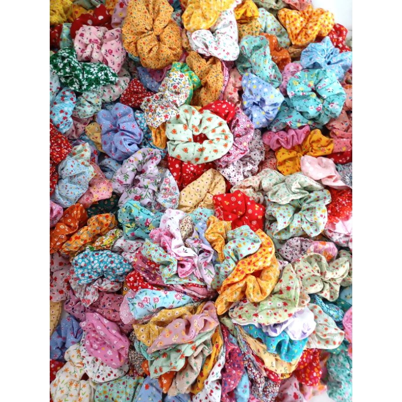 Dây buộc tóc, cột tóc - combo 100 cột tóc hoa nhí nhiều mẫu