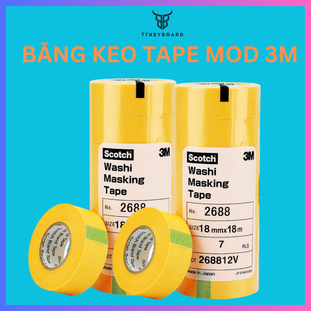 [Hỏa Tốc] Cuộn Băng Keo Giấy Tape Mod Cho Bàn Phím Cơ | TTKeyboard