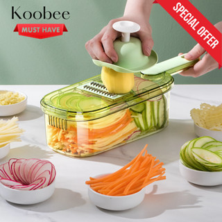 Bộ Nạo Sợi Rau Củ Đa Năng KOOBEE 6 Lưỡi – Rổ Bào Rau Củ Cao Cấp Không Lo Đứt Tay (NB81)