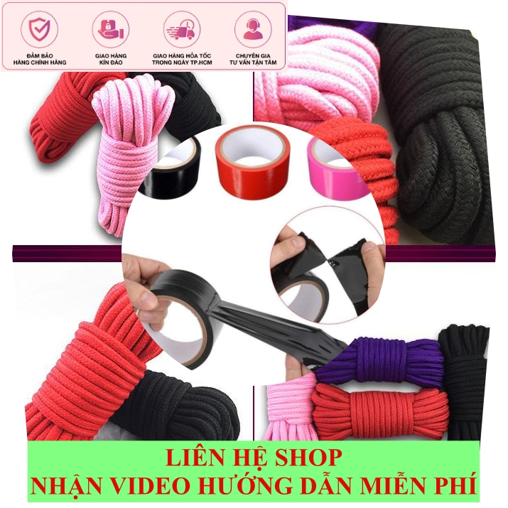 Dây cosplay 5M 10M, băng keo latex không dính không đau, dây thừng bông mềm DC006
