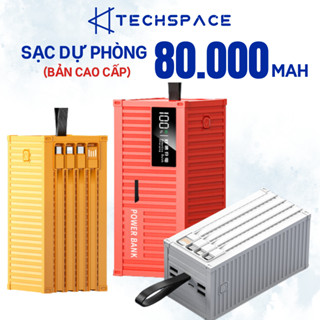 Sạc dự phòng 80.000mAh PD 22.5W tích hợp 8 cổng sạc, Pin dự phòng container sạc đa năng