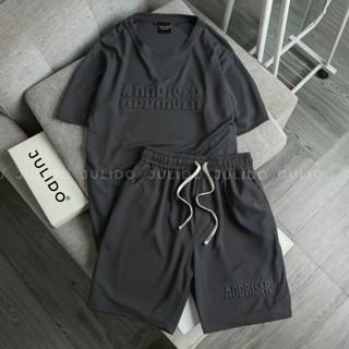 Bộ quần áo thể thao nam nữ JULIDO dập hình vân nổi ARES chất liệu vải Waffle thoáng mát thấm hút mồ hôi 