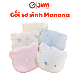  Gối Chống Lõm Méo Đầu Monona Cho Bé Hình Tai Gấu Hình Chữ Nhật Chất Liệu Vải Thở 