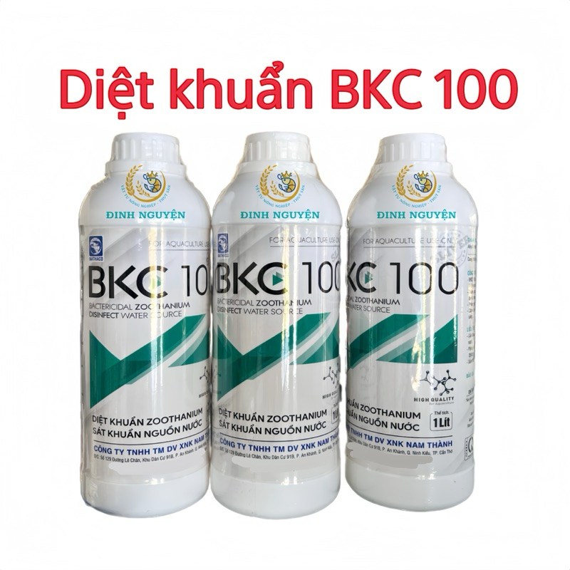 BKC 100 Diệt khuẩn Zoothanium, sát khuẩn nguồn nước - Chai 1 lít