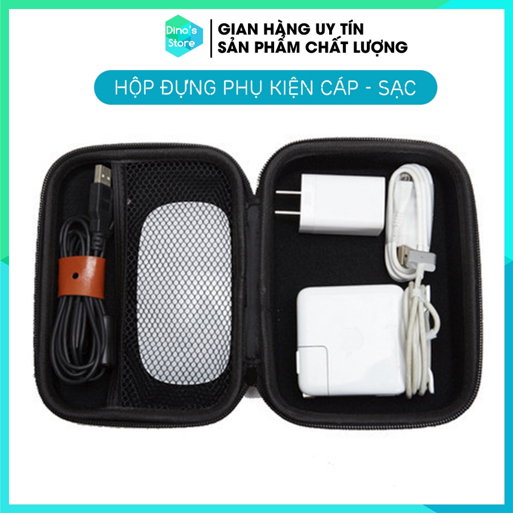 Hộp đựng phụ kiện laptop và túi đựng phụ kiện Macbook, hộp đựng Sạc Cáp Laptop Macbook Surface nhiều size Dinostore