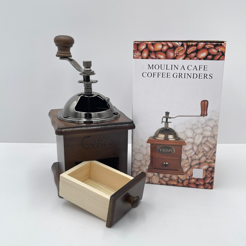 Cối Xay Tiêu, Cafe, Đậu Máy Xay Tiêu Cầm Tay Bằng Gỗ