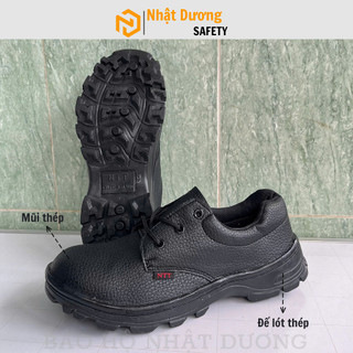 Giày bảo hộ lao động nam NTT P04 mũi thép đế thép chống đinh dùng đi công trình, nhà máy