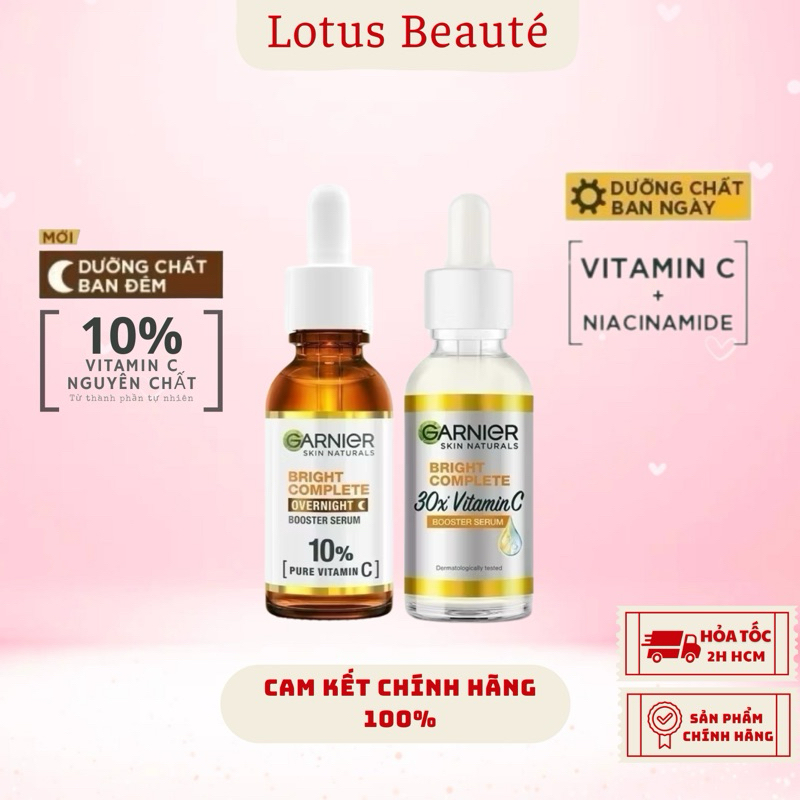 Tinh Chất Dưỡng Sáng Da Mờ Thâm Garnier Skin Naturals Bright Complete Anti-Acne Booster Serum (30ml)