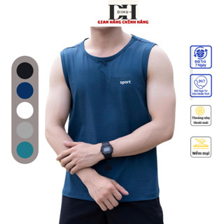 Áo thun ba lỗ nam DIHU công nghệ dệt kim thoáng khí phong cách thể thao Tanktop thấm hút mồ hôi co giãn chiều mát mẻ