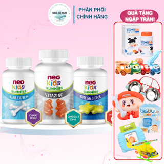 Gummies Neo kids Kẹo dẻo Canxi, Neo Kids ZinC bổ sung kẽm, Neo Kids Omega 3 DHA cho bé