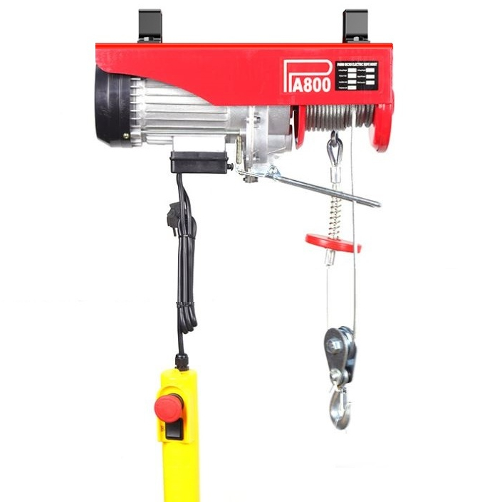 Tời Điện 220v, Máy Tời Treo PA800-PA500-PA300 Cáp Dài 30 Mét 2 Móc Nâng Hạ Vật Liệu