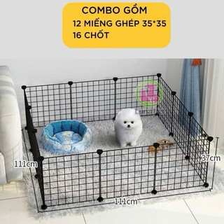  Chuồng Quây Thú Cưng Chó Mèo Lắp Ghép Từ Miếng Lưới Ghép Chuồng Chuồng Chó Mèo Tự Lắp Ráp. 