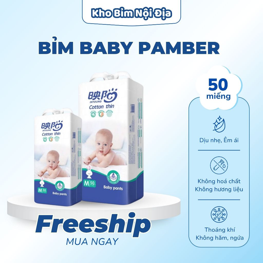 Bỉm quần Baby Pamper thấm hút tốt chất lượng, hàng nội địa Trung cao cấp đủ size M,L,XL,2XL