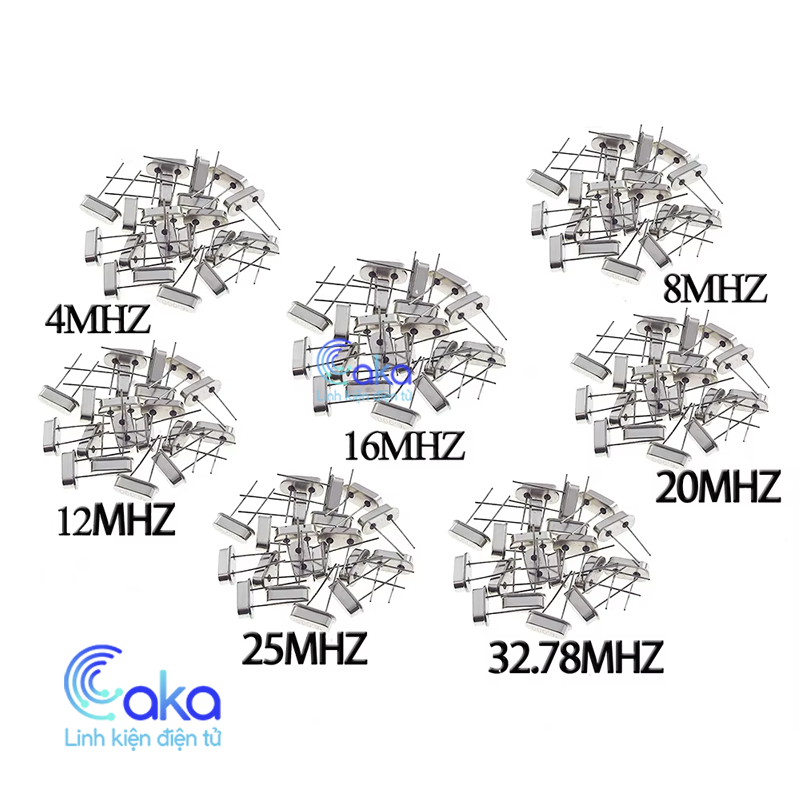 Thạch anh dao động 4mhz 8mhz 10mhz 12mhz 16mhz 20mhz ... các loại