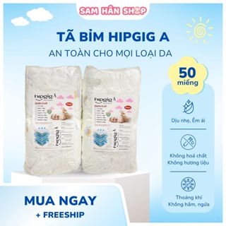 Combo 100 miếng Tã Bỉm Dán Hipgig a mềm mại thấm hút tốt, Tã Bỉm Dán 100 miếng giá rẻ cho bé