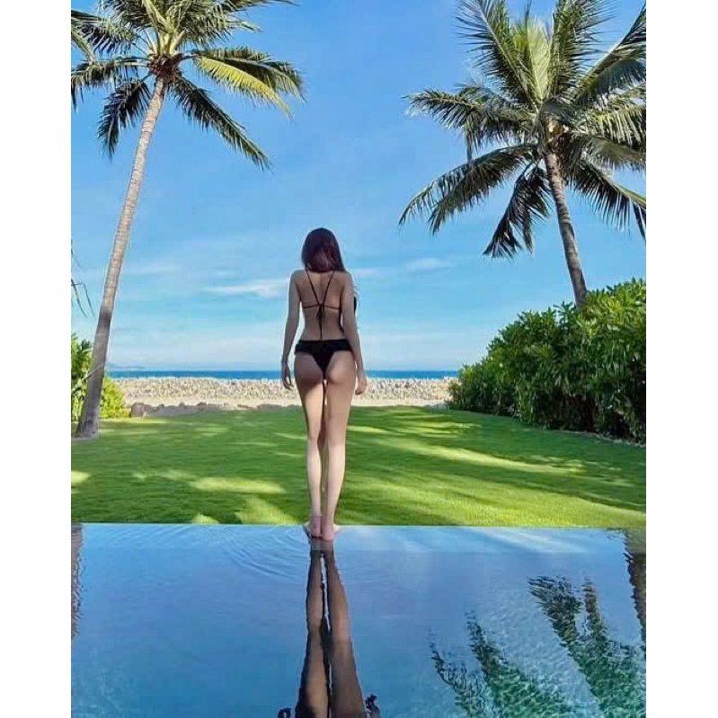 Bikini 2 mảnh bèo nhún mẫu mới . bikini nhún bèo nơ (sẵn hàng- che tên) | BigBuy360 - bigbuy360.vn