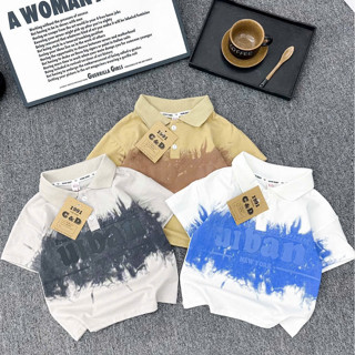 Áo Thun Polo Bé Trai Tay Ngắn In 3D Chất Vải Cotton 4C Thun Mềm Mịn,Áo Thun Cộc Tay Có Cổ Bé Trai