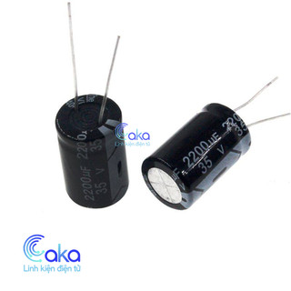 Tụ hóa 35V 2200uF 2 chân xuyên lỗ phân cực