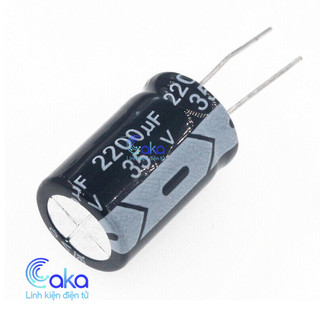 Tụ hóa 35V 2200uF 2 chân xuyên lỗ phân cực