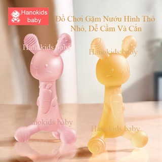 Gặm Nướu Cao Cấp Cho Bé, Ngậm Nướu Chất Liệu Silicone Nano Bạc Hình Thỏ Cầm Tay