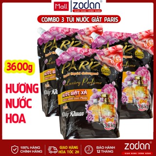 [VỪA MỞ BÁN] COMBO 3 TÚI Nước Giặt Paris hương nước hoa loại túi 3.6L
