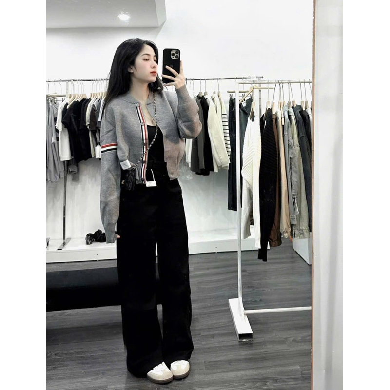 QUẦN JEAN ỐNG RỘNG 102cm MÀU ĐEN