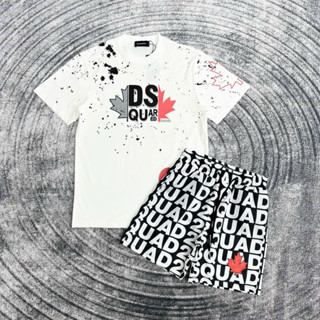 Bộ Quần Áo Thun Full Mẫu DSQ Vẩy Sơn Chữ Icon Hotrend Hè 2025, Mẫu Bộ Hè Nam Siêu Thoáng Mát